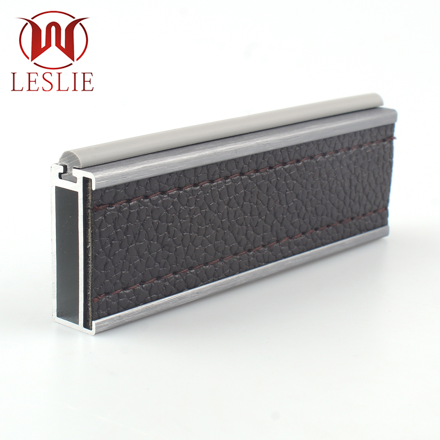 12mm欧派衣杆 拉丝灰 啡色皮 拉皮.JPG