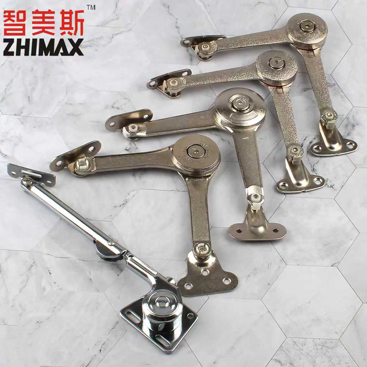 ZHIMAX Zinc Alloy Upward Door Stay: Rust-Resistant for Wet Areas (25kg Load)