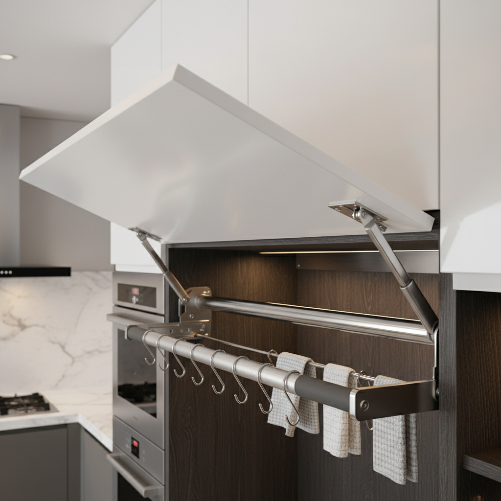 Wardrobe Tube Support For Kitchen Cabinets And Lift-Up Cabinet Doors