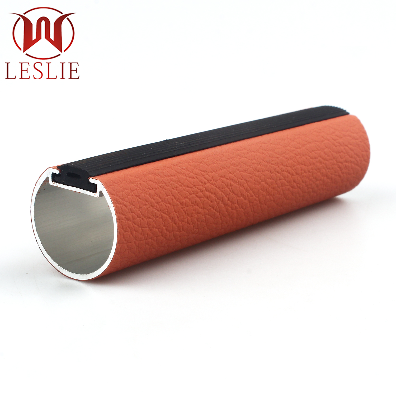 25mm圆衣杆 爱马仕橙 皮纹.JPG