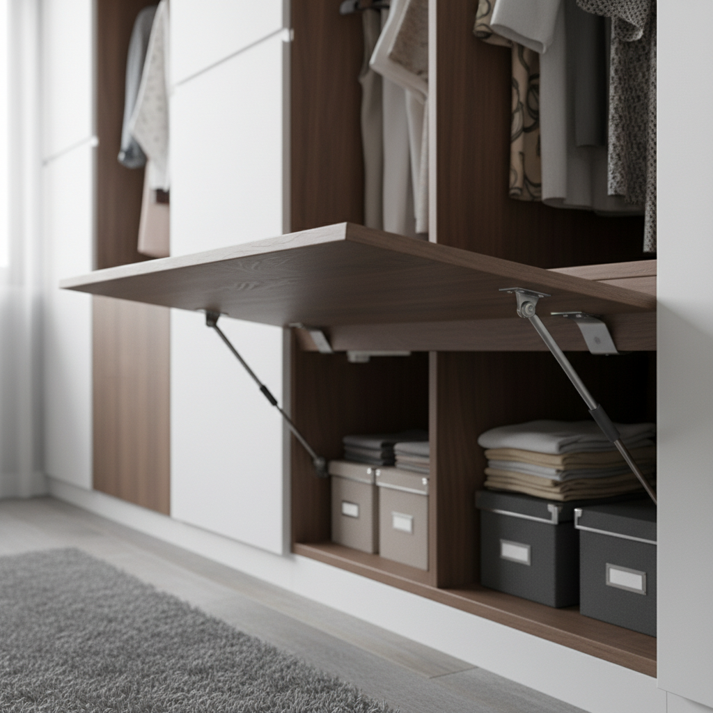 Cabinet Door Gas Spring For Bedroom Furniture And Built-In Wardrobes