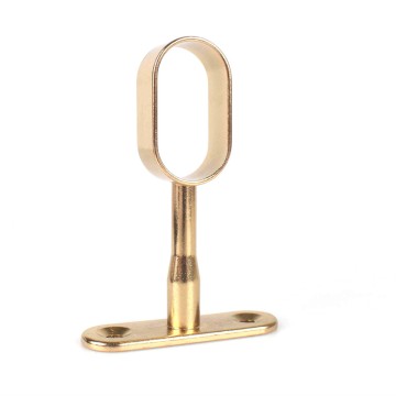 Top zinc alloy hanging oval wardrobe track tube bracket center hanging bracket