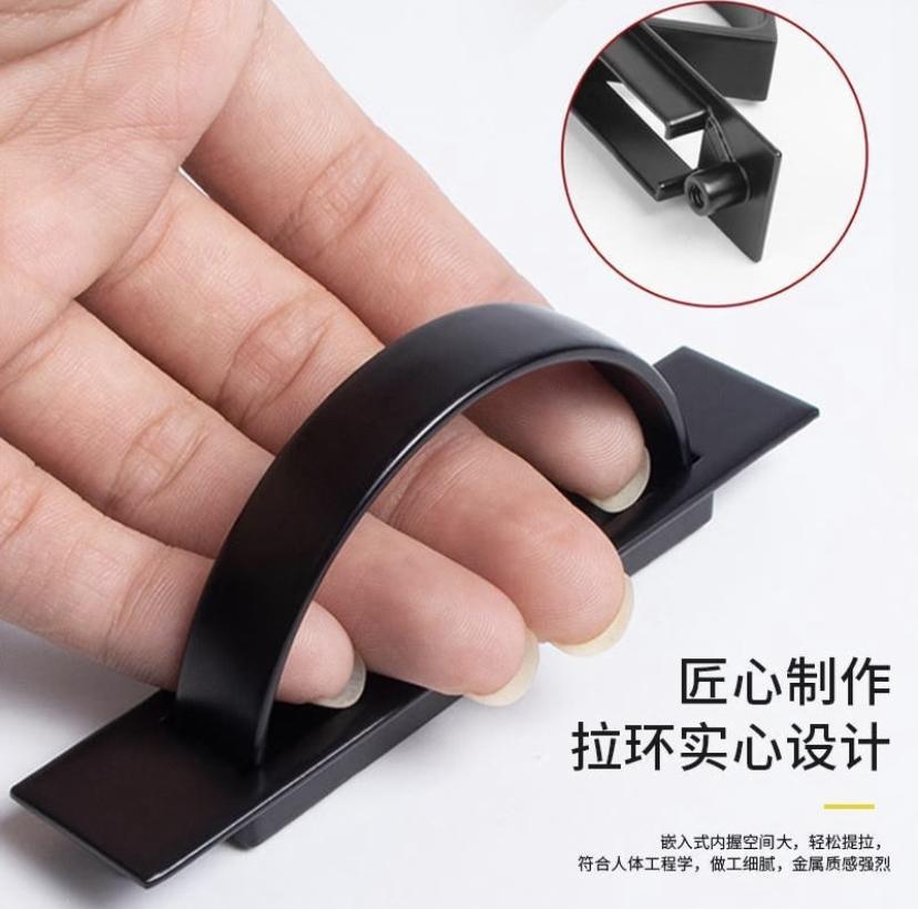 ZHIMAX Flush Pull Handles (3 Sizes): No Scratches, Hardware-Free Design for Minimalist Furniture