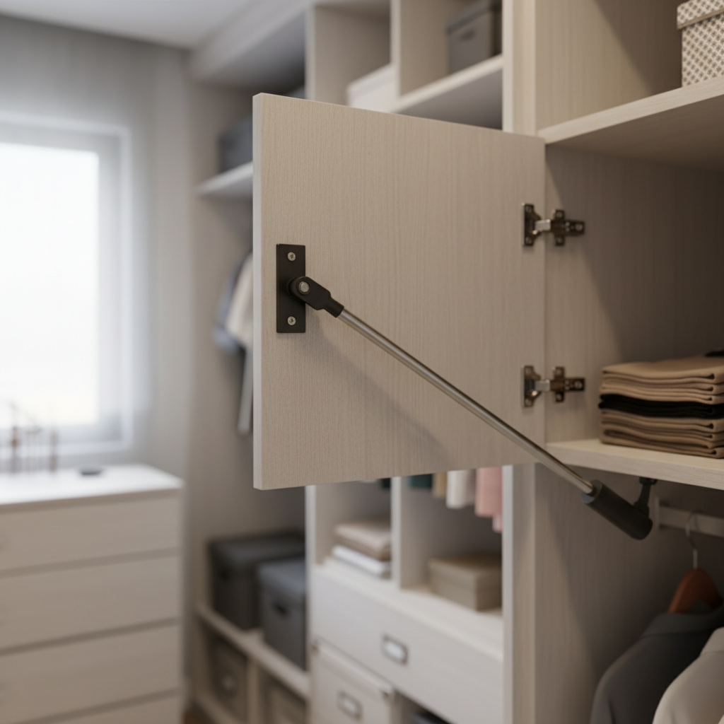 Cabinet Door Gas Spring For Wardrobes And Closet Storage Systems