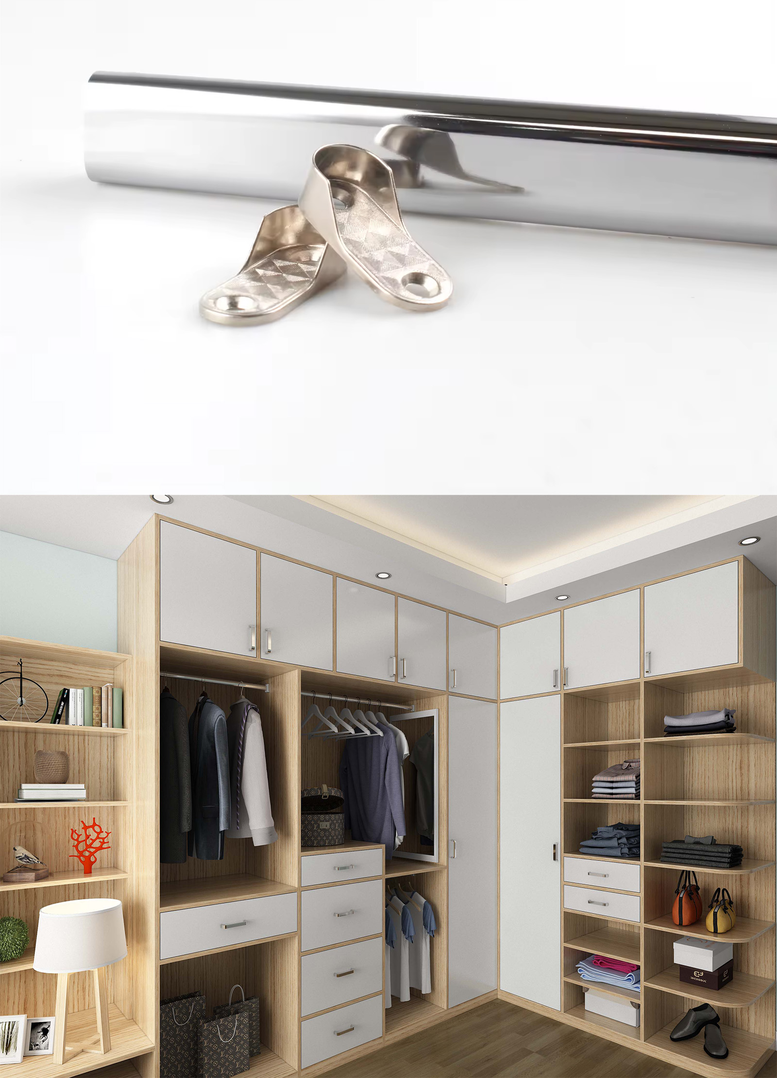 Wardrobe Support Tube Holderap7