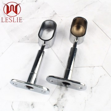 YT-1612E Adjustable Clothes Tube Holder  | Chrome-Plated Half-Way Hoisting Bracket | 15×30mm Rail Support