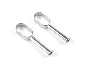 YT-1612G | Chrome Finish | 15×30mm Rail Fit Top Zinc Alloy Hanging Oval Wardrobe Track Bracket -